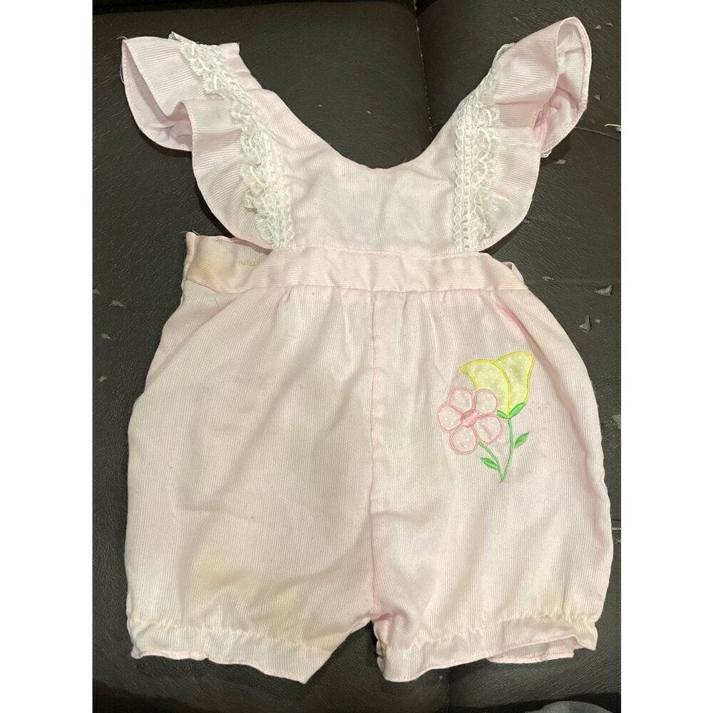 Tiny Tots Original Vintage 18 month Pink Overall